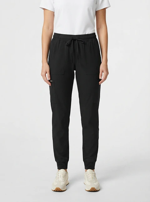 Talla L Pantalón negro jogger Heal&Wear elasticado 