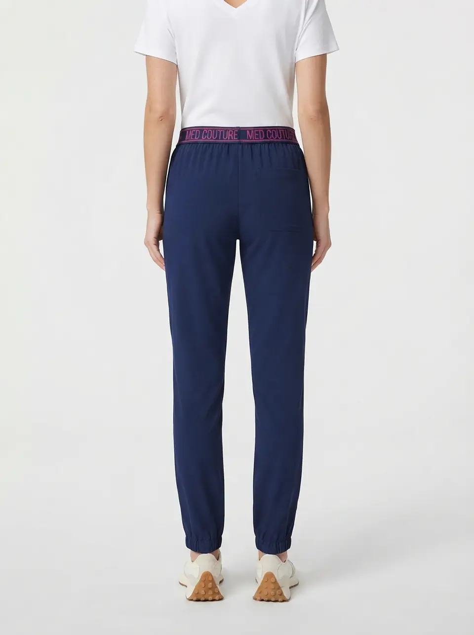 Talla M pantalón azul marino semielasticado Medcouture $9000 2
