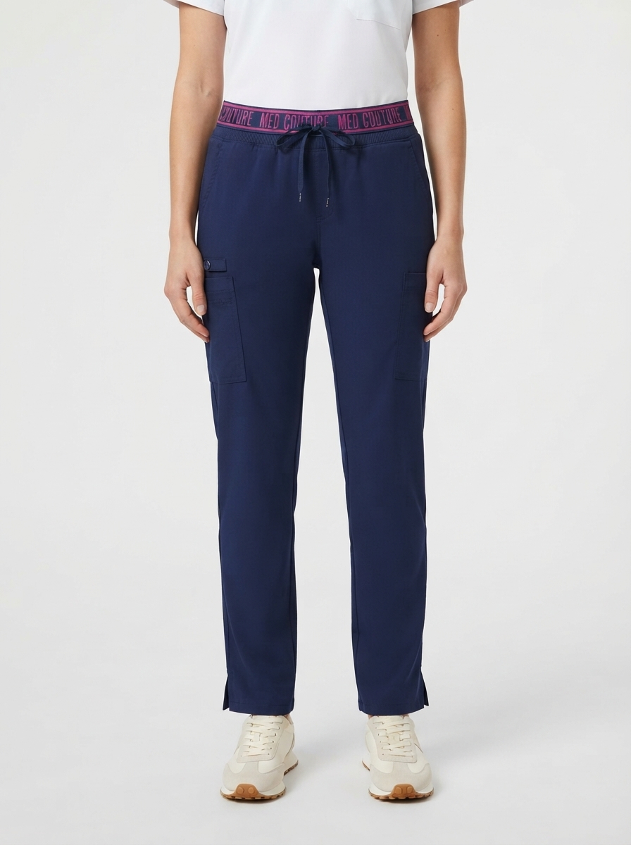 Talla M pantalón azul marino semielasticado Medcouture $9000