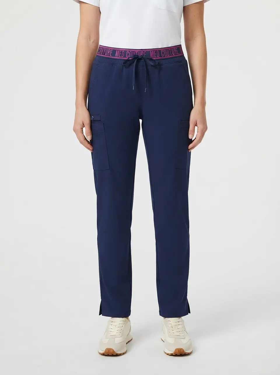 Talla M pantalón azul marino semielasticado Medcouture $9000 1