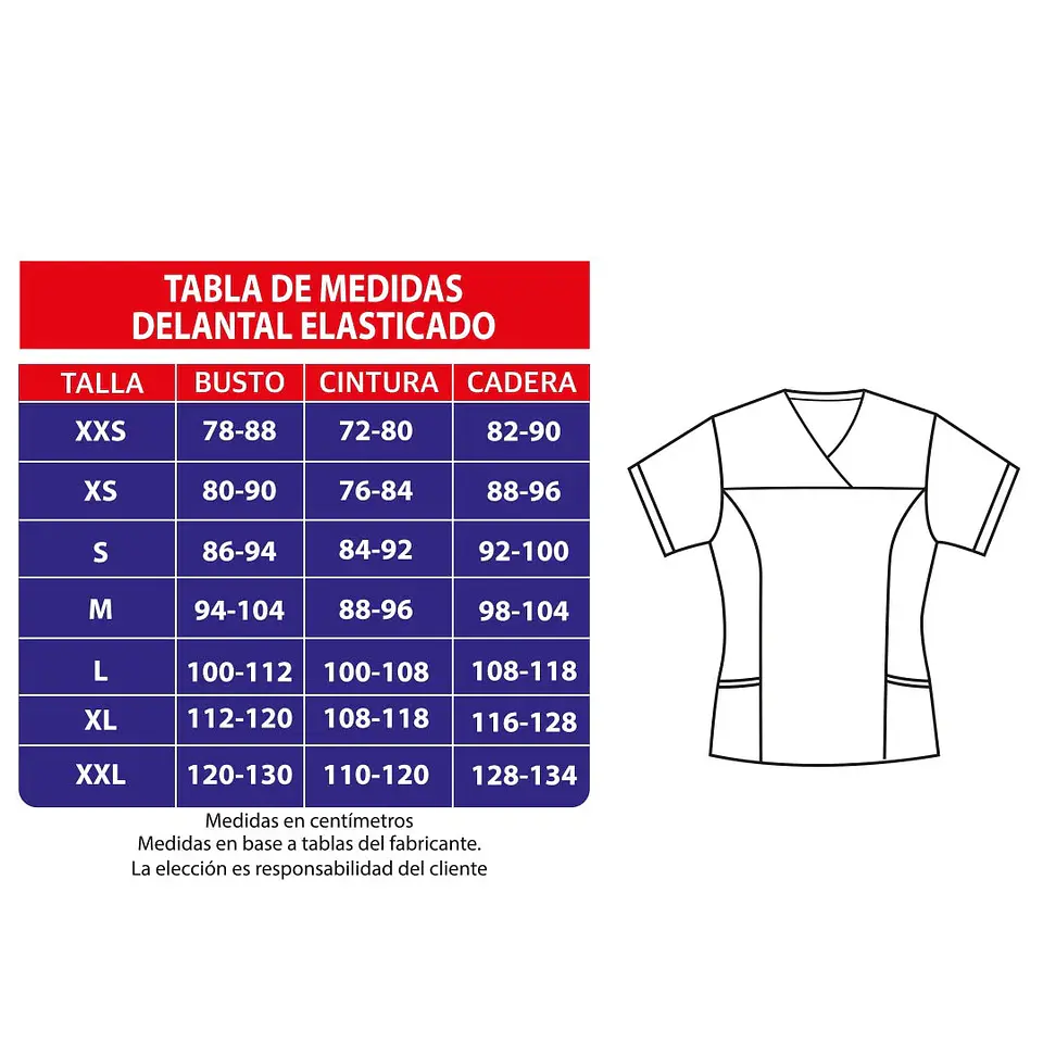 Scrub elasticado Ripholia estampado corazones azul marino 2