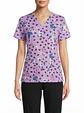 Talla M Scrub morado Cherokee diseño corazones y flores $10.000 - Miniatura 1