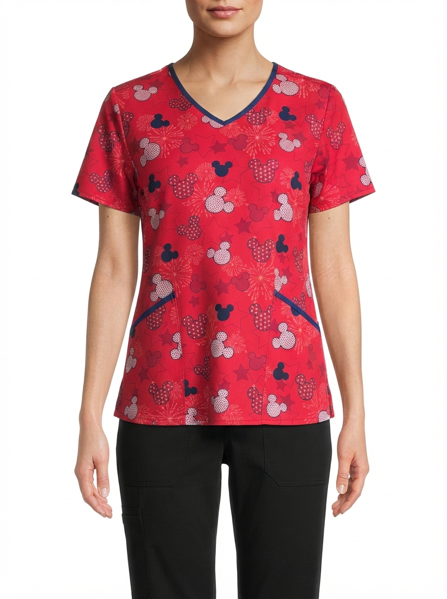 Talla L Scrub rojo Disney elasticado $11.000