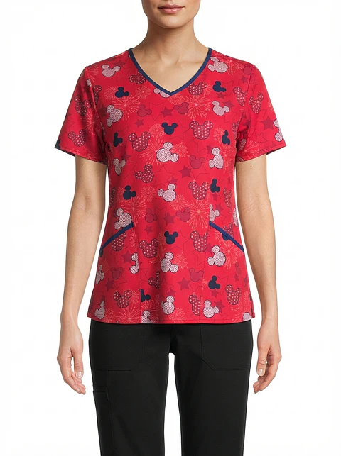 Talla L Scrub rojo Disney elasticado $11.000