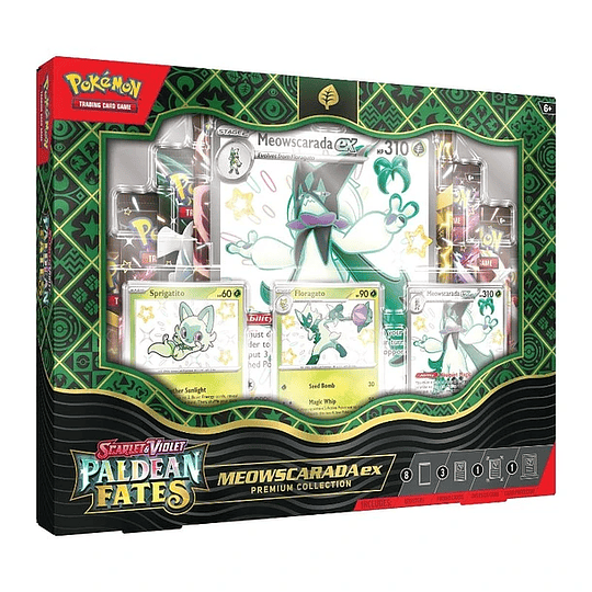 Pokémon TCG: Scarlet & Violet—Paldean Fates Premiun Collection Meowscarada EX Ingles