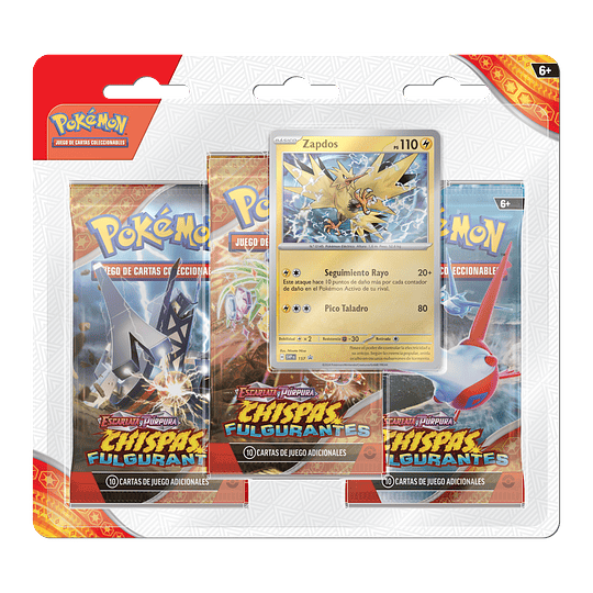 Pokemon TCG - Surging Sparks- Blister 3 sobres Español - Image 2