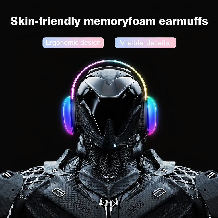 Auriculares Gamer Onikuma X25 RGB con Micrófono Cancelación de Ruido PC y Consolas 10