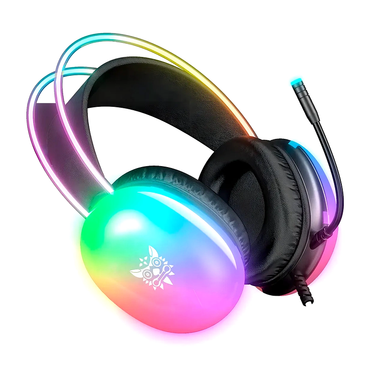 Auriculares Gamer Onikuma X25 RGB con Micrófono Cancelación de Ruido PC y Consolas 2