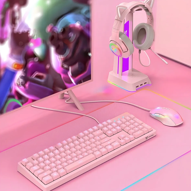 Mouse Gamer Onikuma 6400 DPI Óptico RGB con 7 Botones USB 8