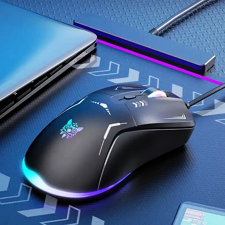 Mouse Gamer Onikuma CW917 3600 DPI Óptico RGB con 6 Botones USB 3