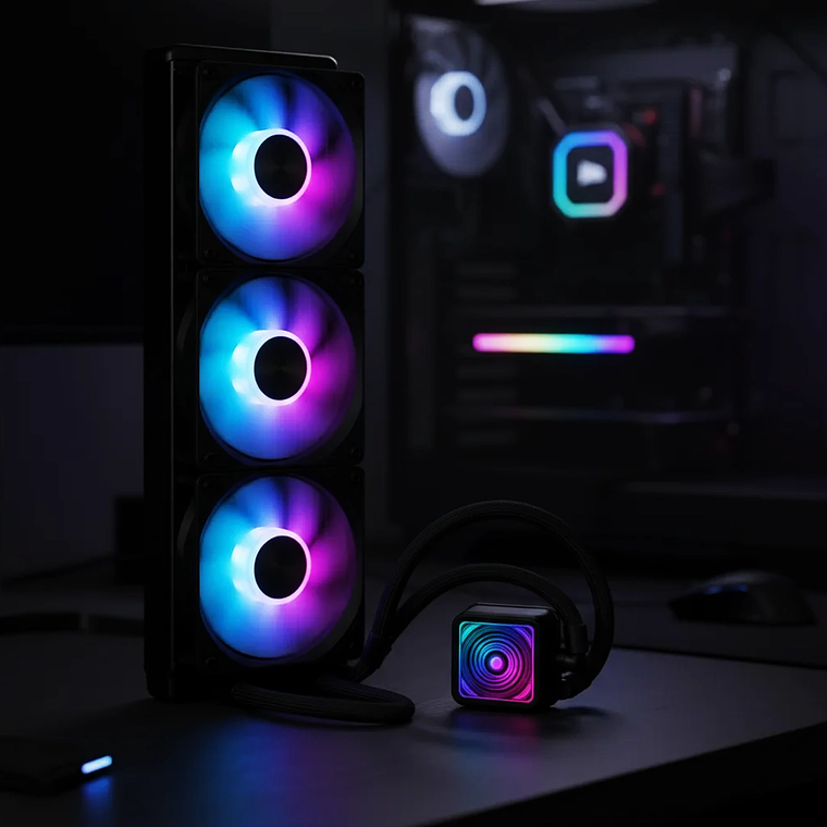 Refrigeración Líquida Cubinexus X360 360mm RGB Triple Ventilador AIO para PC Gamer 2