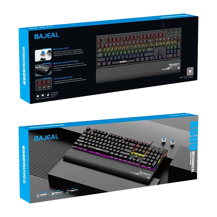 Teclado Gamer K600 Mecánico RGB Anti-Ghosting Español Latinoamérica 5