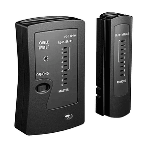 Tester de Cables RJ45 RJ11 Inalámbrico con LED y Prueba PoE 60V
