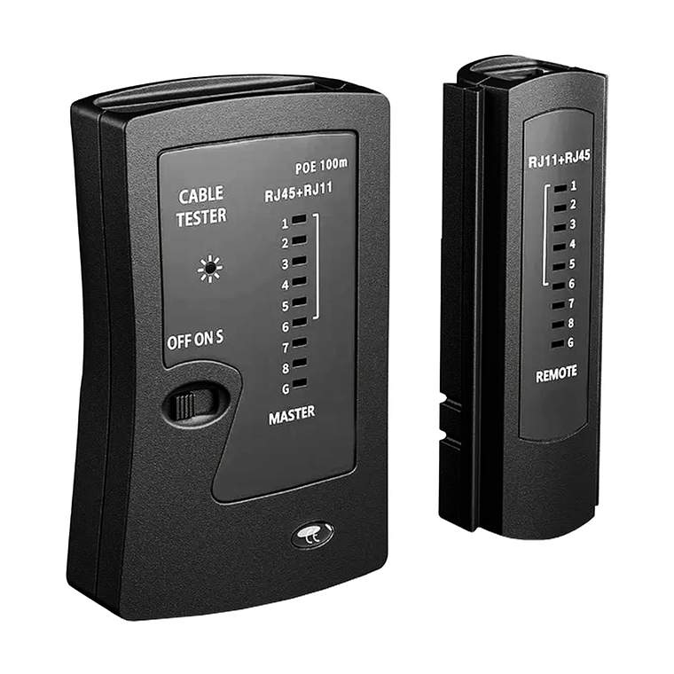 Tester de Cables RJ45 RJ11 Inalámbrico con LED y Prueba PoE 60V 1