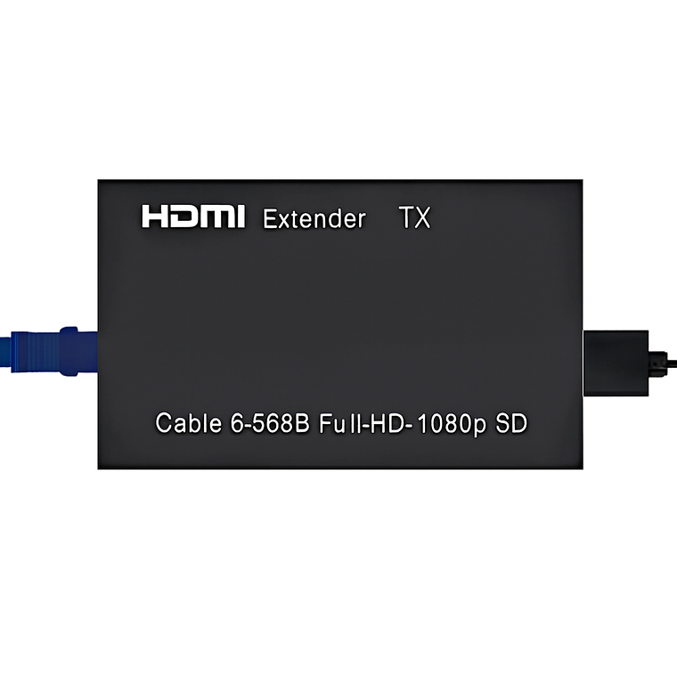 Extensor HDMI 60m Emisor Receptor RJ45 Cat5e/Cat6 Full HD 1080p 3D 1