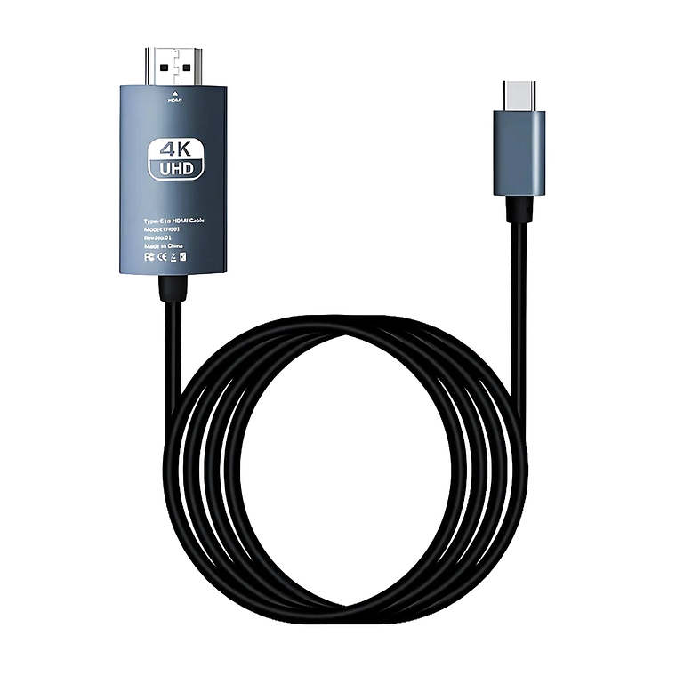 Adaptador Cable USB Tipo C a HDMI 4K 1,8  Plug and Play 3