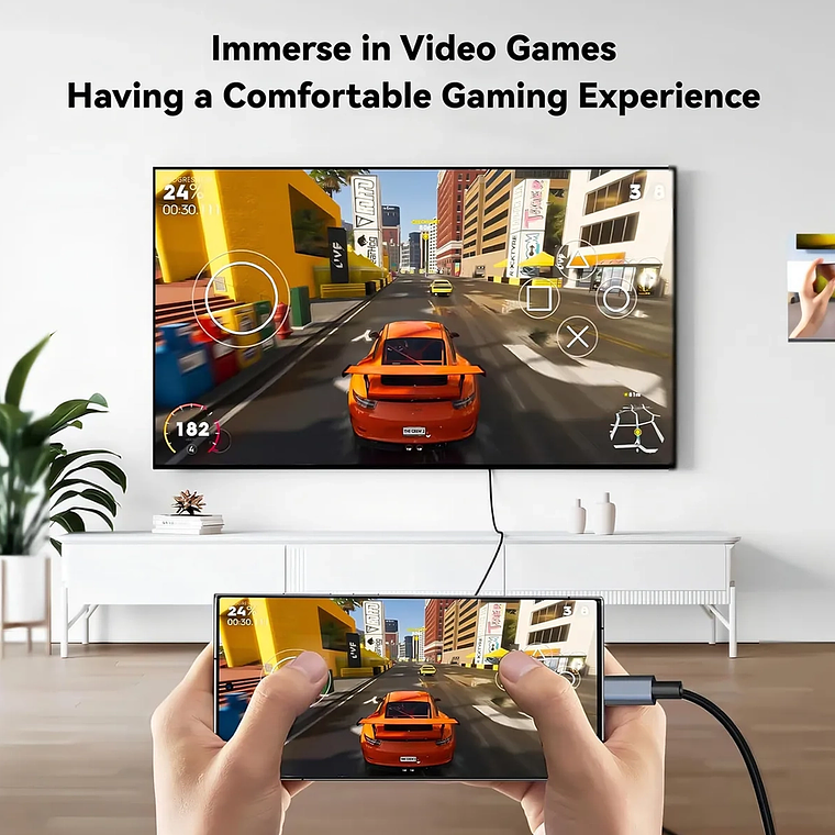 Adaptador Cable USB Tipo C a HDMI 4K 1,8  Plug and Play 7