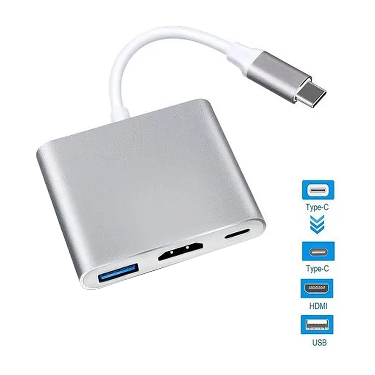 Adaptador USB Tipo C a HDMI 4K + USB 3.0 Sheng para TV Mac PC 1
