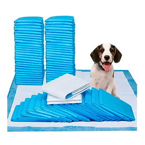 Pañales Sabanillas Desechables para Mascotas Perro y Gato 60x60 cm Celeste Pack 100