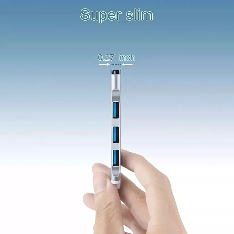 Hub USB 3.0 de 4 Puertos  Adaptador para Notebook y MacBook con Alta Velocidad 2