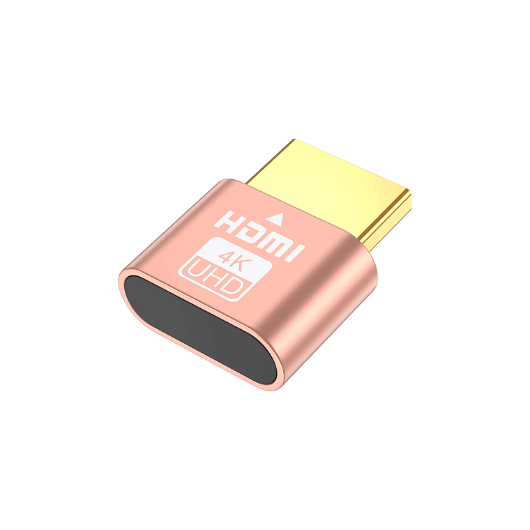 Dummy HDMI Plug 4K 1080p Coral Claro Simulador de Pantalla Compatible con PC y Consolas 1