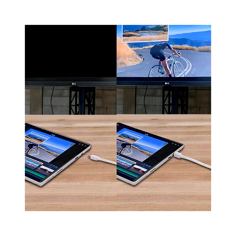 Adaptador Mini DisplayPort Thunderbolt a HDMI Blanco para Apple MacBook y ThinkPad 3