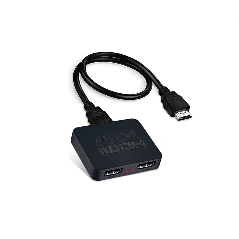 Splitter HDMI 1x2 Divisor de Señal 4K y 1080p  Doble Salida  Color Negro 1
