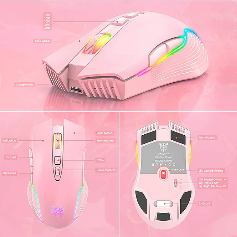 Mouse Gamer Onikuma CW905 2.4GHz 2