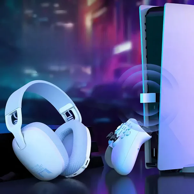 Auricular Onikuma Gamer B2 Con Luz Color blanco Led Inalambrico 2