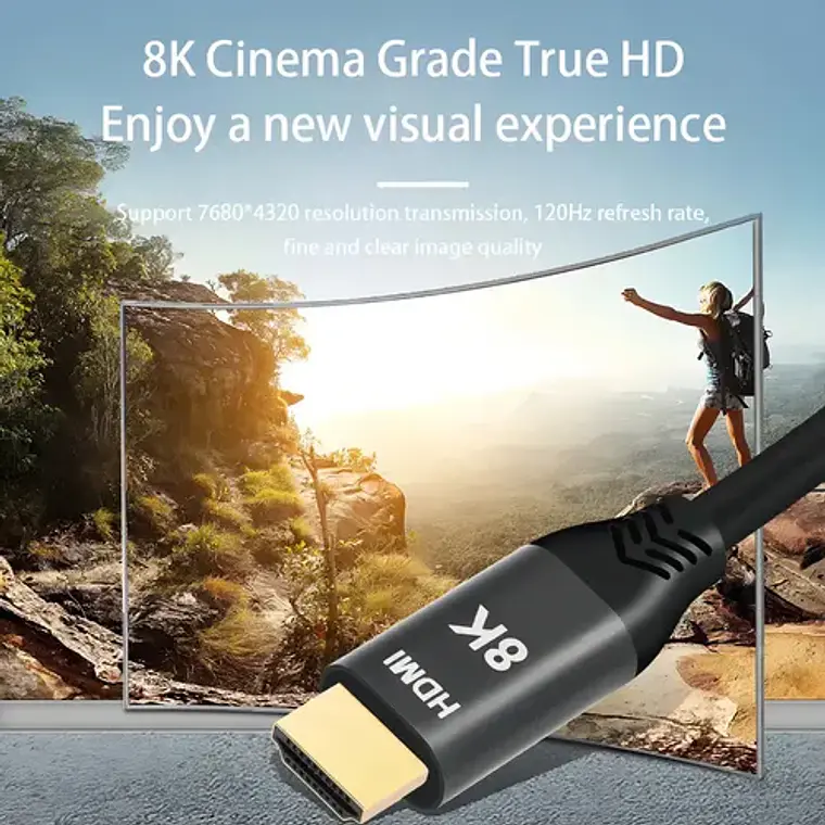 Cable Hdmi 2.1 8k 60hz 4k 120hz Ultra Hdr 3d 3 Metros 4