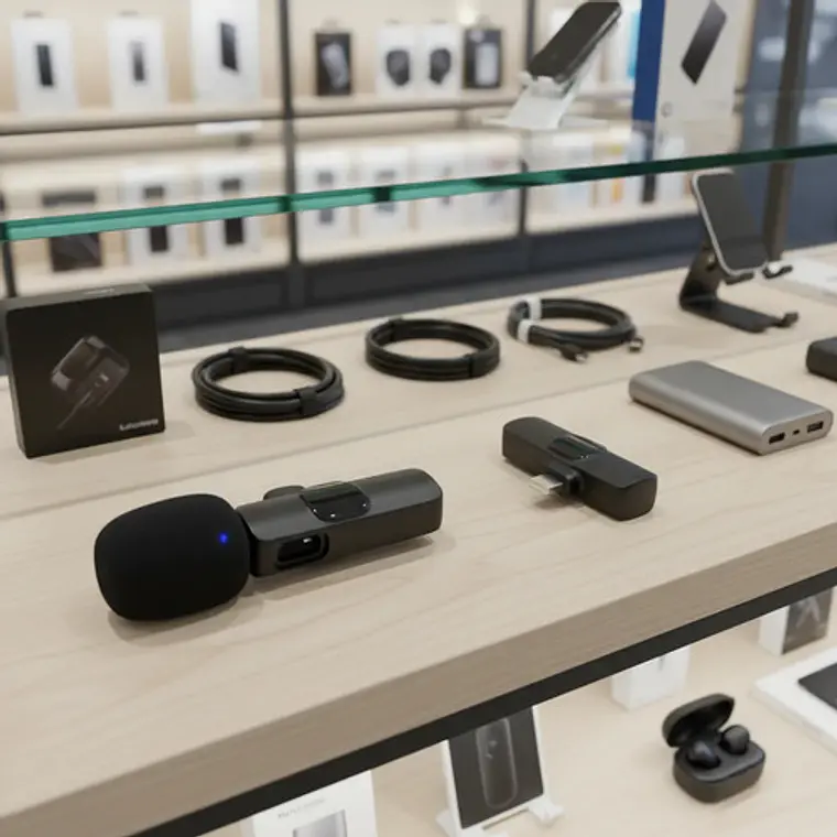 Micrófono Para iPhone Bluetooth Solapa Lavalier Inalámbrico 4
