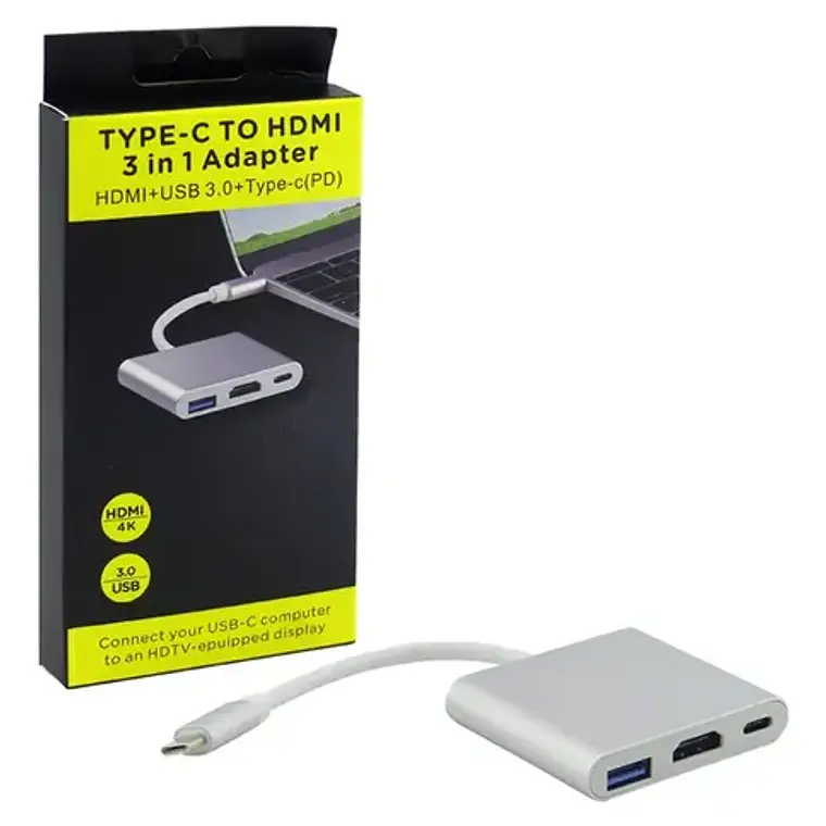 Adaptador Usb Tipo C A Hdmi Usb 3.0 Sheng 4k Para Tv Mac Pc 3