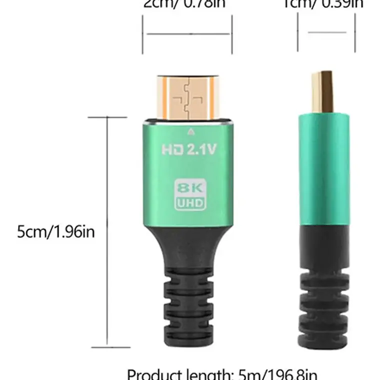 Cable Hdtv 8k 60hz/48gbps Hd2.1v De 5mts. 7680x4320p 6