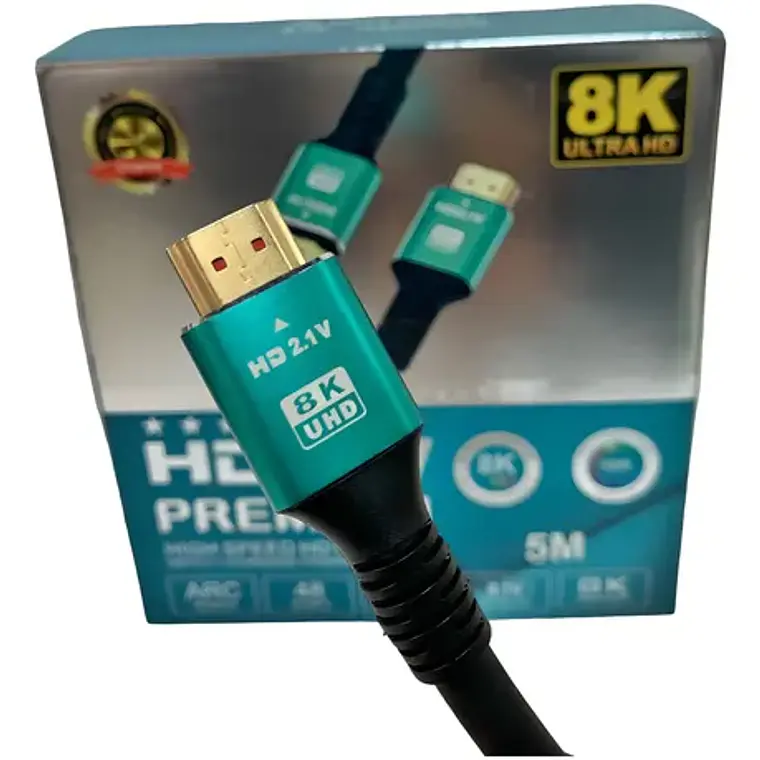 Cable Hdtv 8k 60hz/48gbps Hd2.1v De 5mts. 7680x4320p 8