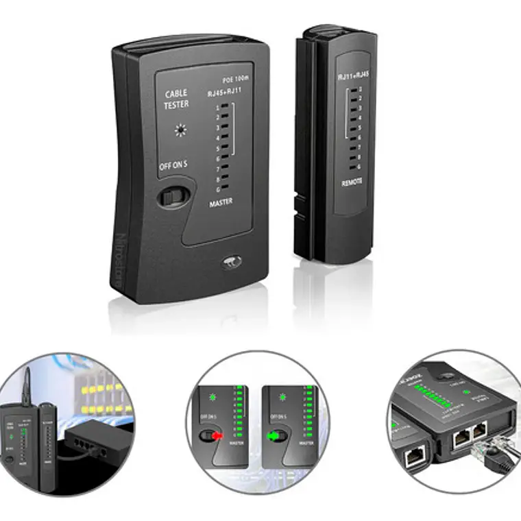 Tester De Cables Nitrostorer Csy-nshl468-bk Rj45 Rj11 Led Inalámbrico 1