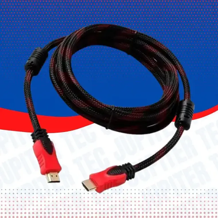 Cable Hdmi 1.5m Jupiter Tec Mallado Doble Filtro Conectores Oro 7