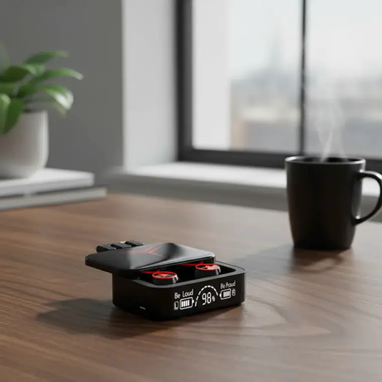 Audífonos Inalámbricos Bluetooth M88 Plus Con Control Touch Negro 3