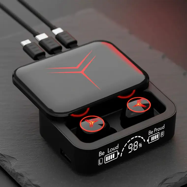 Audífonos Inalámbricos Bluetooth M88 Plus Con Control Touch Negro 4