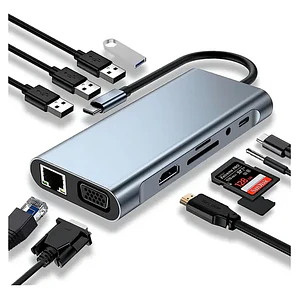 Adaptador Hub 4k 11 En 1 Usb-c Multipuertos Byl-2110