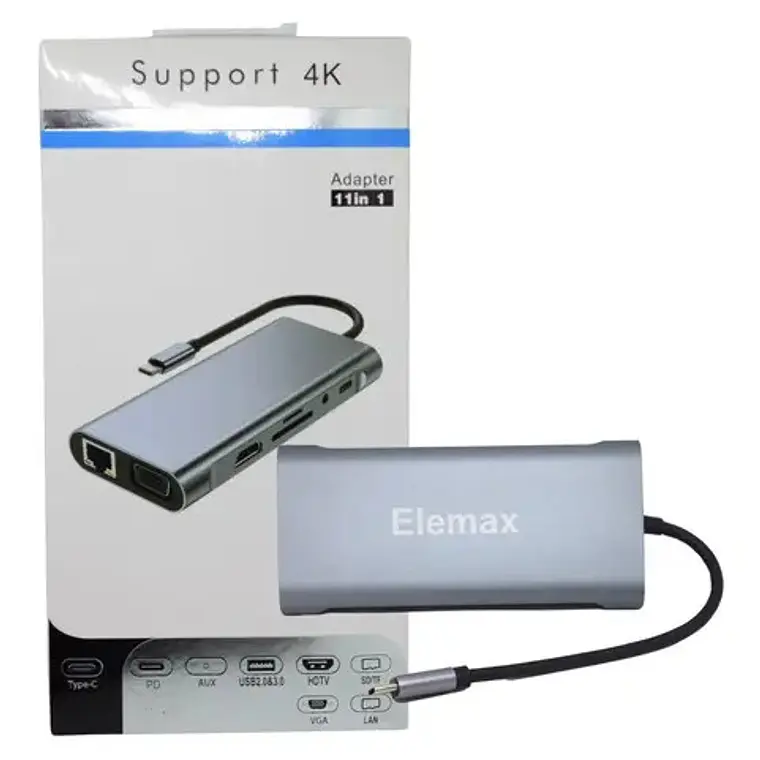 Adaptador Hub 4k 11 En 1 Usb-c Multipuertos Byl-2110 11