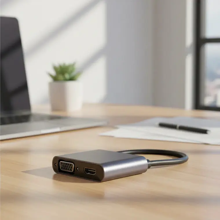 Adaptador Usb Tipo C 2 En 1 Vga Y Hdmi 4k /e 4
