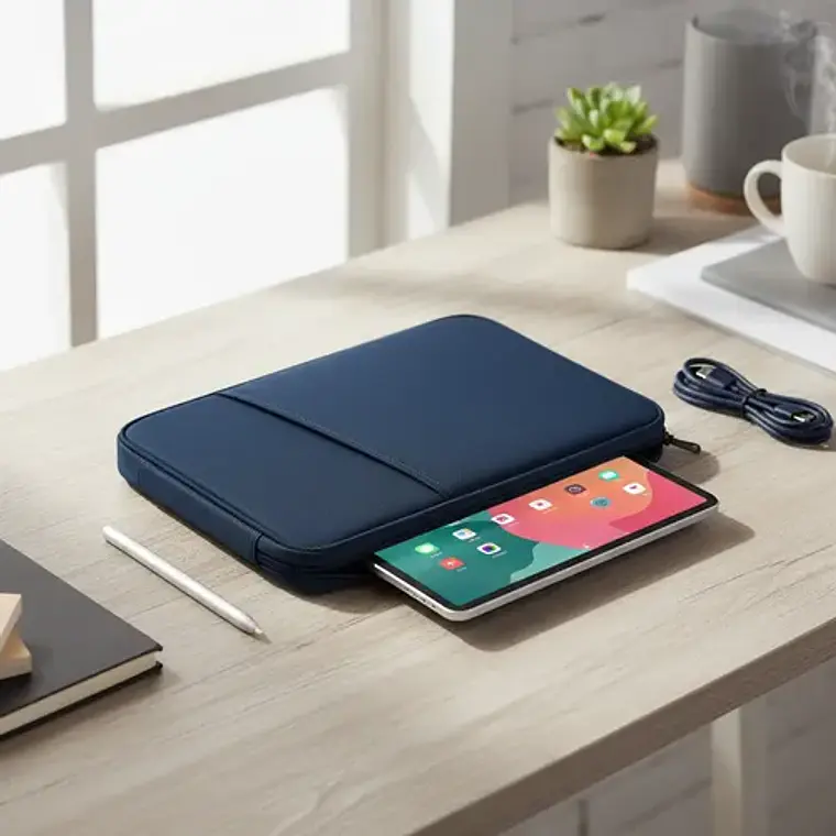 Funda Estuche Carcasa Tablet iPad Hasta 13 - Azul Grisaceo 3