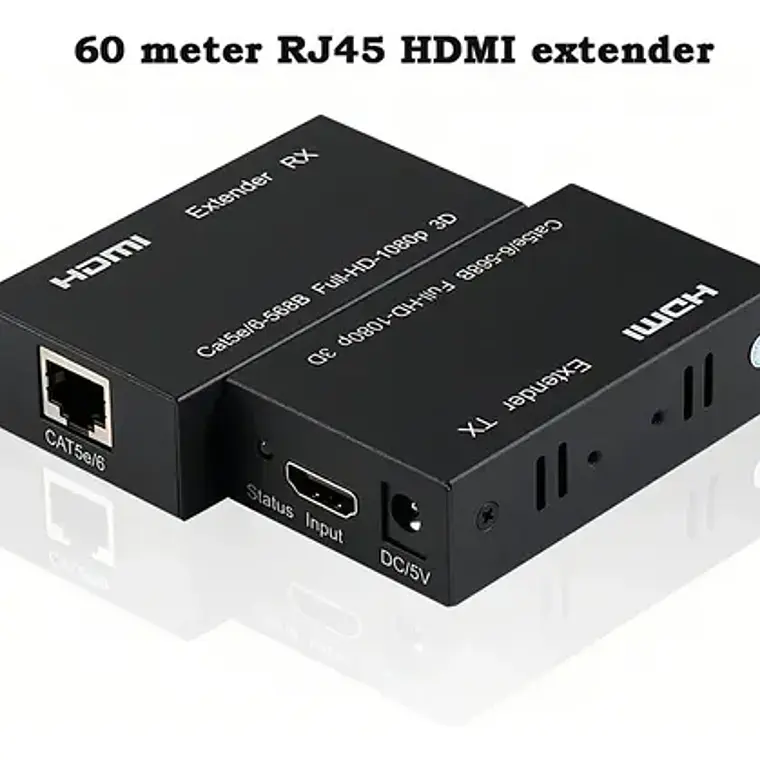 Extensor Hdmi 60 Mts Por Cable Rj45 Ethernet 9