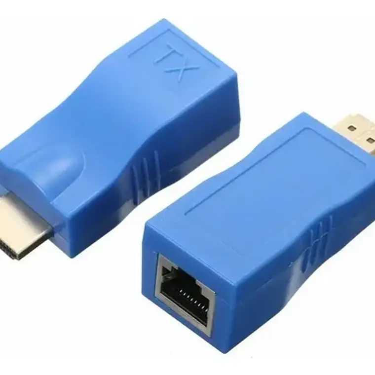Extensor Hdmi A Hdmi 30m Decuado Para Cable Cat6 Rj45 1080p 6