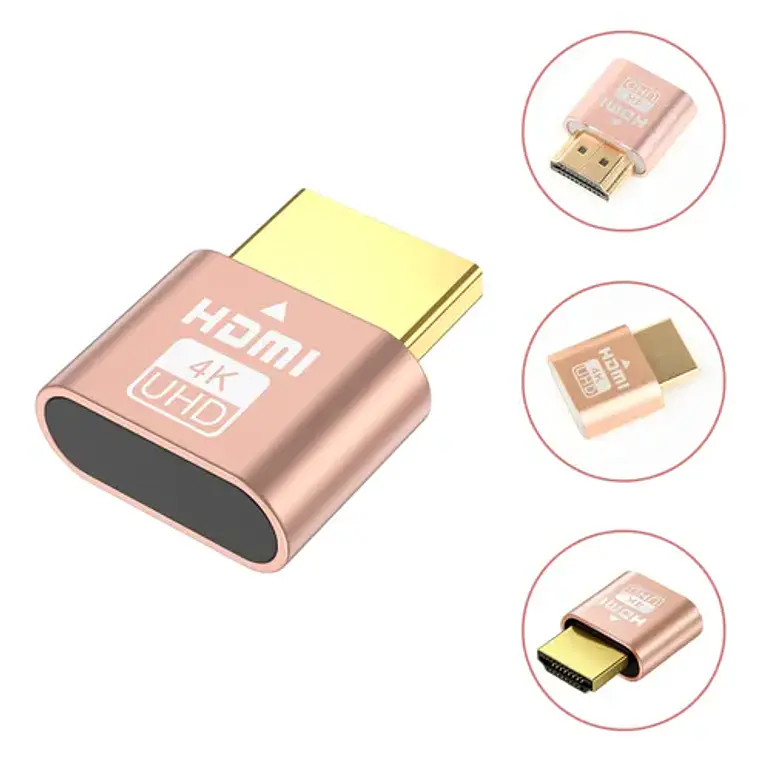 Adaptador Hdmi Dummy Hdmi Plug Pantalla Virtual 4k 1080p 1