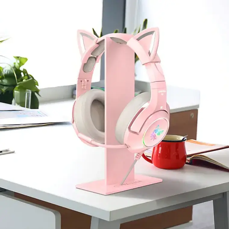 Soporte Para Audífonos Onikuma St-1 Rosa 3
