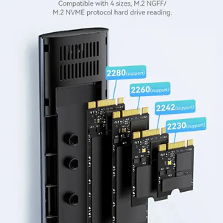 Cofre Para Disco Duro Veggieg Usb 3.0 Ssd M.2 Pcie Nvme 10gb 3
