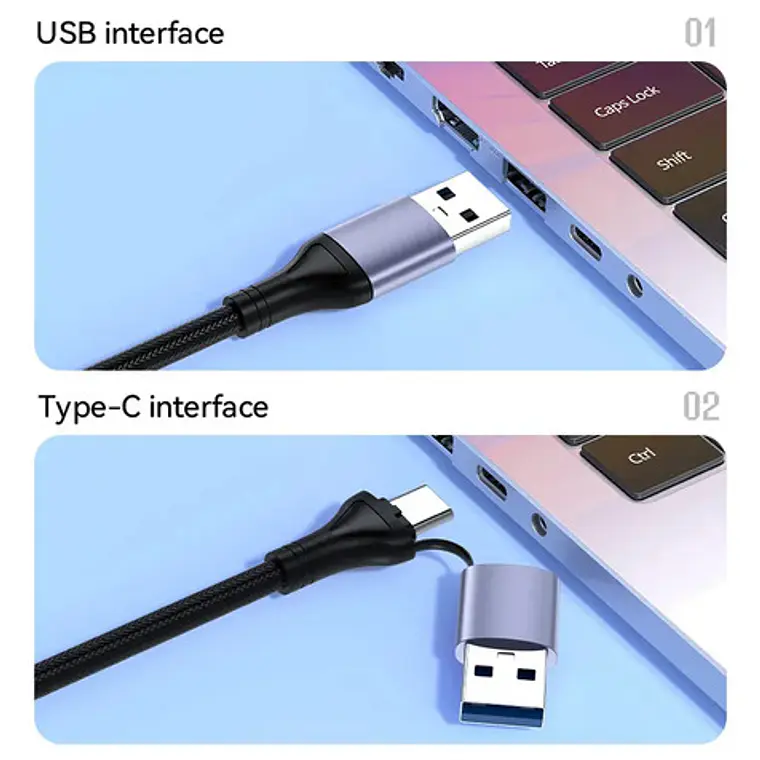 Capturadora De Video Externa Veggieg 4k 60hz 1080p Tipo C 3.0 Usb Gris Ps/ Xbox / Switch - Alta Calidad Streaming 3.0 Plateado 3