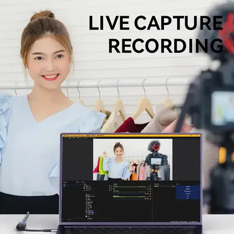 Capturadora De Video Externa Veggieg 4k 60hz 1080p Tipo C 3.0 Usb Gris Ps/ Xbox / Switch - Alta Calidad Streaming 3.0 Plateado 4