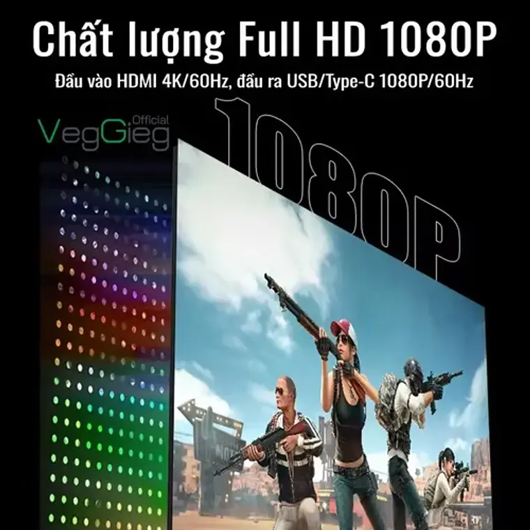 Capturadora De Video Externa Veggieg 4k 60hz 1080p Tipo C 3.0 Usb Gris Ps/ Xbox / Switch - Alta Calidad Streaming 3.0 Plateado 8